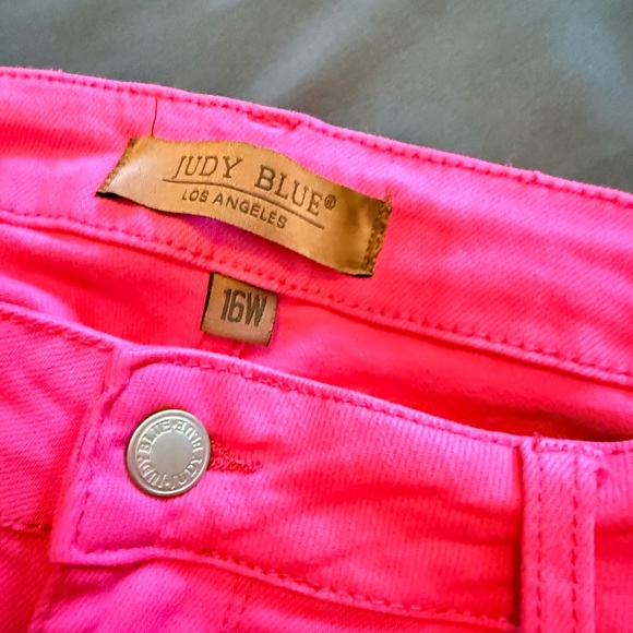 Judy Blue Vibrant Pink Flare Jeans - Picture 5 of 5